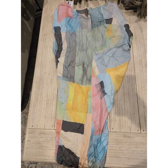 Just BEE Queen Women's Midi Skirt M Multicolor Geometric Ruched - Picture 6 of 7